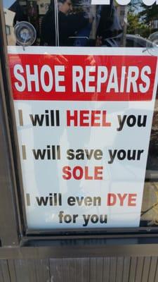 Shoe repair creed!