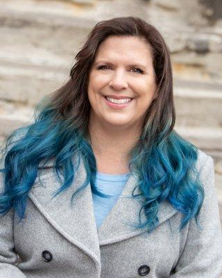 My new head shots are a lot more jazzy with this blue hair!