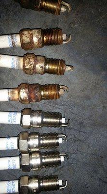 Before and after: spark plugs. How do yours look?