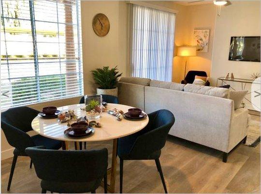 Dining Area in ! bedroom Apartment Home