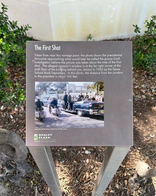 The Grassy Knoll Small green space marking the spot where John F. Kennedy was shot in 1963.