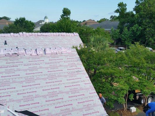 Bishop Gadsden full replacement prep ready for new shingles