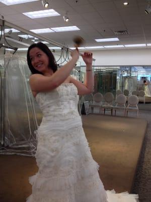 You ring a big bell when you say "Yes" to the dress! So fun!