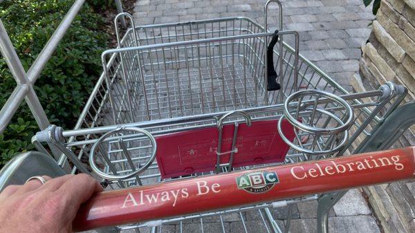 Cup holders on the carts!