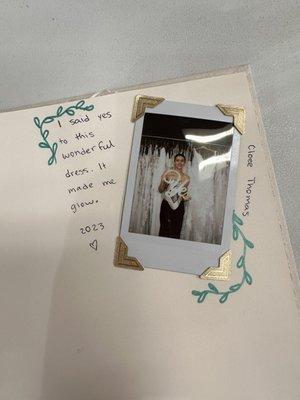 Customer book for those that said yes to the dress