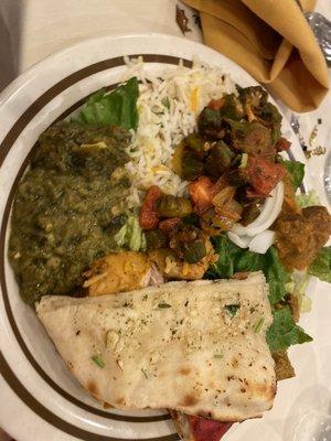 A medley! Okra, lamb (so tender!), tandoori chicken was incredible!