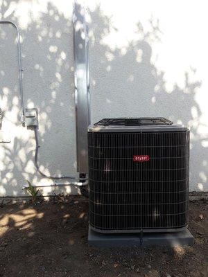 Installed new Air Conditioner, added to existing heating system.