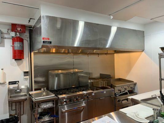 commercial kitchen fire suppression hood system