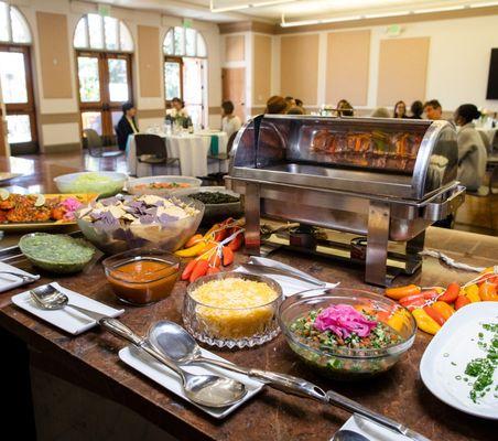 Tasty fajita bar for meetings and parties