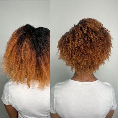 Enhancing curl with a wash and go style