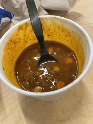 Lentil and chickpea soup, very tasty!