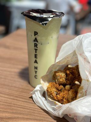 Whipped Matcha and Popcorn Chicken