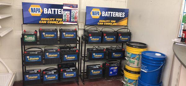 We now carry Napa batteries!