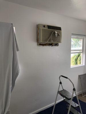 (Before) Removing old Wall A/C