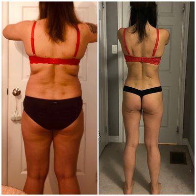 Incredible progress through nutrition coaching and training