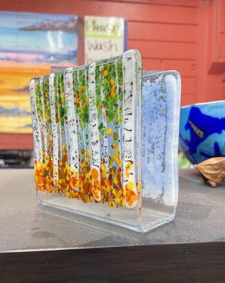 There's lots of shapes to choose from - this is our popular napkin holder (glass fusing project)