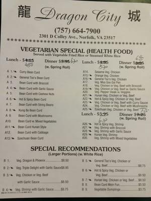 Veg Menu!