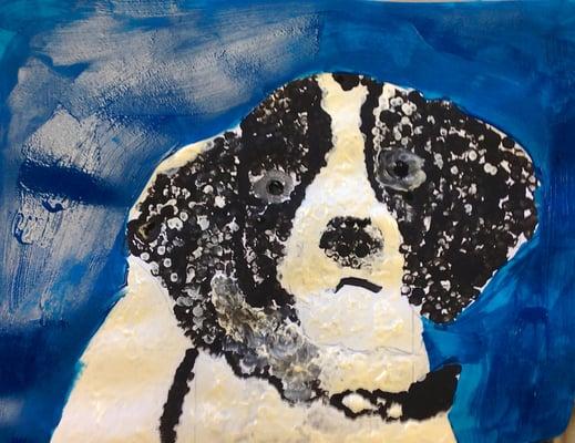 pointillism puppy