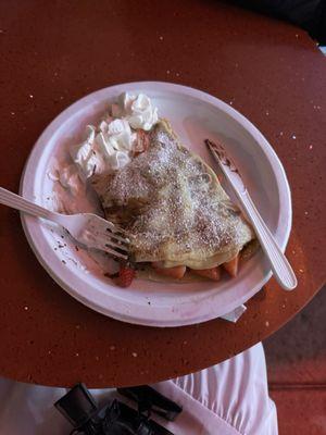 Crepe with Nutella and strawberry