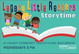 Legacy Little Readers Wed 2PM no appt necessary.