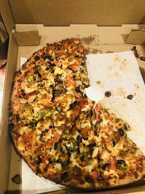 Heaven in a box. Great crust. Masterpiece $25