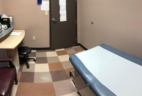 Patient exam room (speak softly so the other people in the other rooms don't hear you)