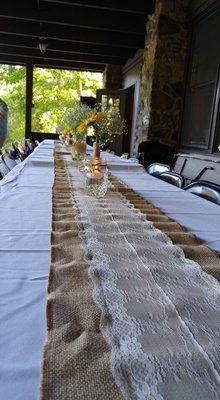 Outside deck area... we had a long table out there for some guests