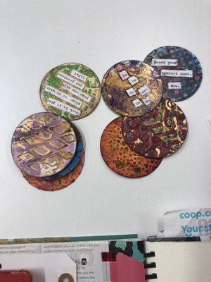 Chatsworth Craft Club!  Artist coins.