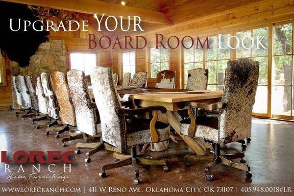 Custom office chairs in any leather, hide, or fabric