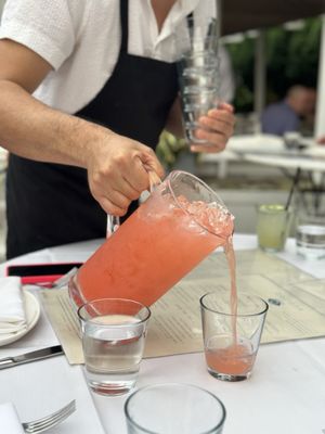 Strawberry basil cocktail pitcher