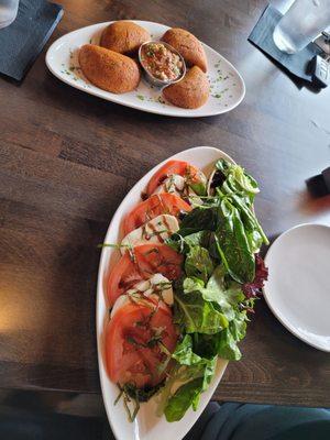 Empanada  Caprese salad