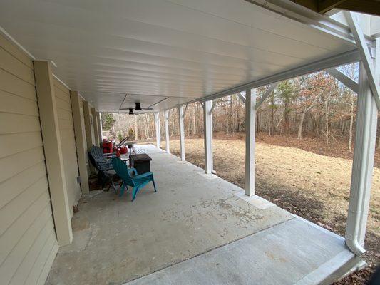 12 x 34' dry space below sunroom and deck