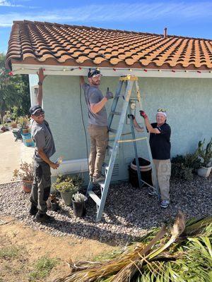 Installation with the workers