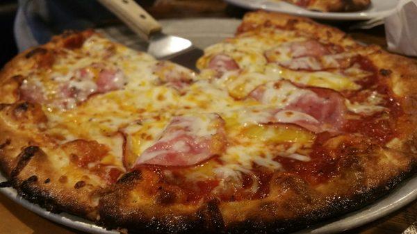 Canadian bacon/pineapple pizza