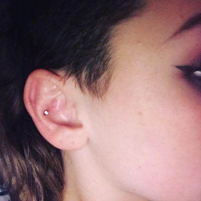 Conch piercing :)