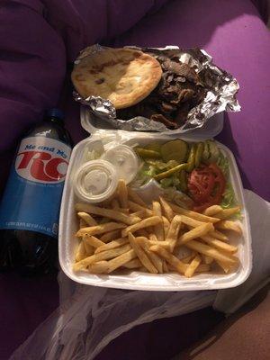 Gyro Dinner and Fries w/ RC