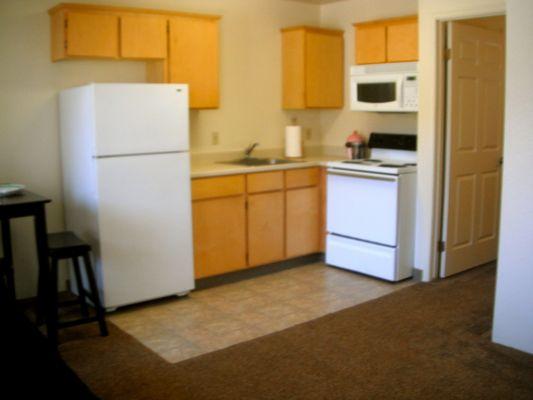 Typical interior view of a 1 bed/1bath unit.