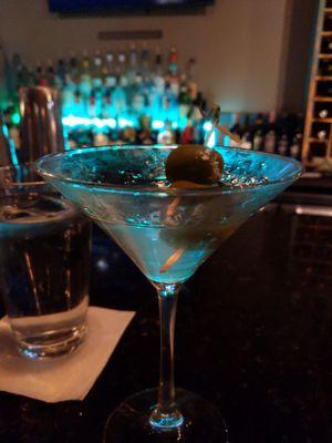 thanks Adam (bartender). Perfect dirty martini w bleu cheese stuffed olives. Hell Ya!!!