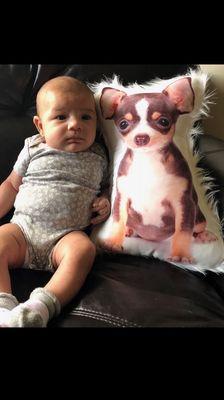 Baby and Mr.Z pillow