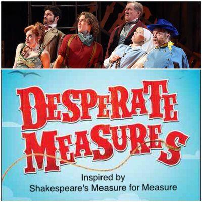 Desperate Measures, New World Stages, Midtown West, NYC. Great performance, great writing, and really funny. Cast photo from Playbill.