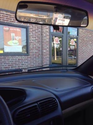 Front entrance view into Big Oak from my car.