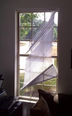 The only thing wrong with this blind is a couple of broken plastic parts that can easily be replaced.  You don't need new blinds!