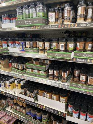 Lots of $1 spices in regular sized containers, they even carry coconut oil