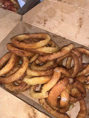 Hard fried onion rings