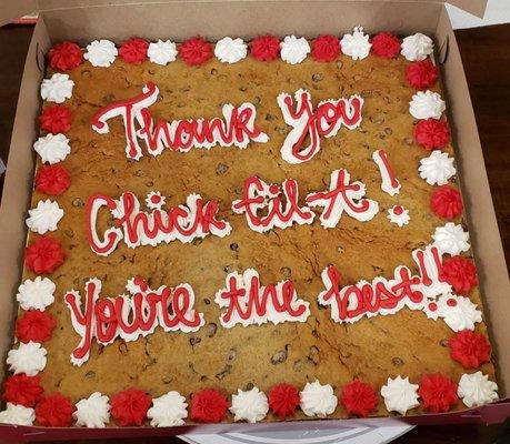 Custom Square cookie cake.