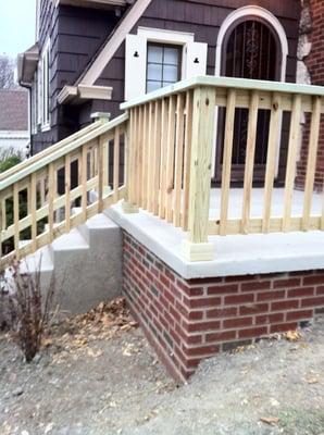 New Concrete Stairs and Masonry walls. Glen Ellyn Illinois.