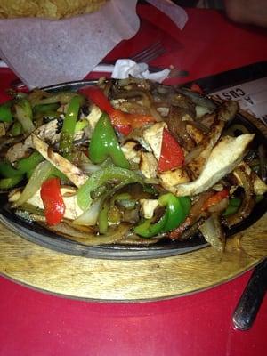 Mixed fajitas for dos!