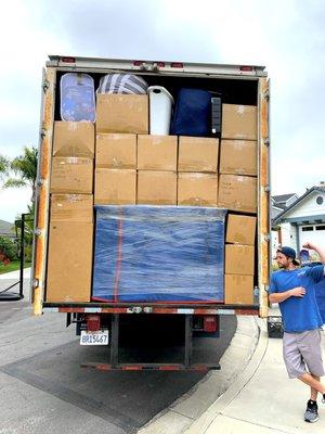 Our Safeway Moving crew are expert in loading boxes into our moving trucks.