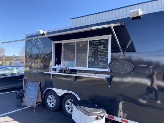 Food truck menu and sign