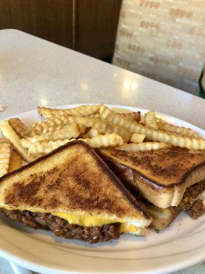 Sloppy joe grilled cheese